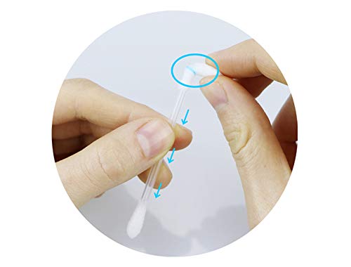 HUNWEY close-up cotton tip detail demonstrating soft precise cleaning