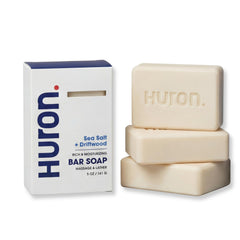 Huron front packaging showing three bars and clear scent details for easy choice