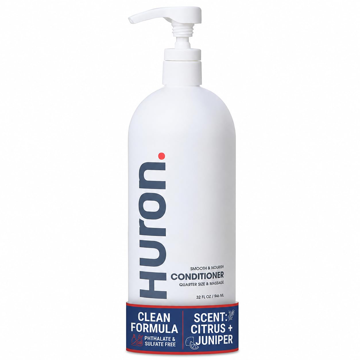 Huron front bottle view showing jumbo conditioner and value size