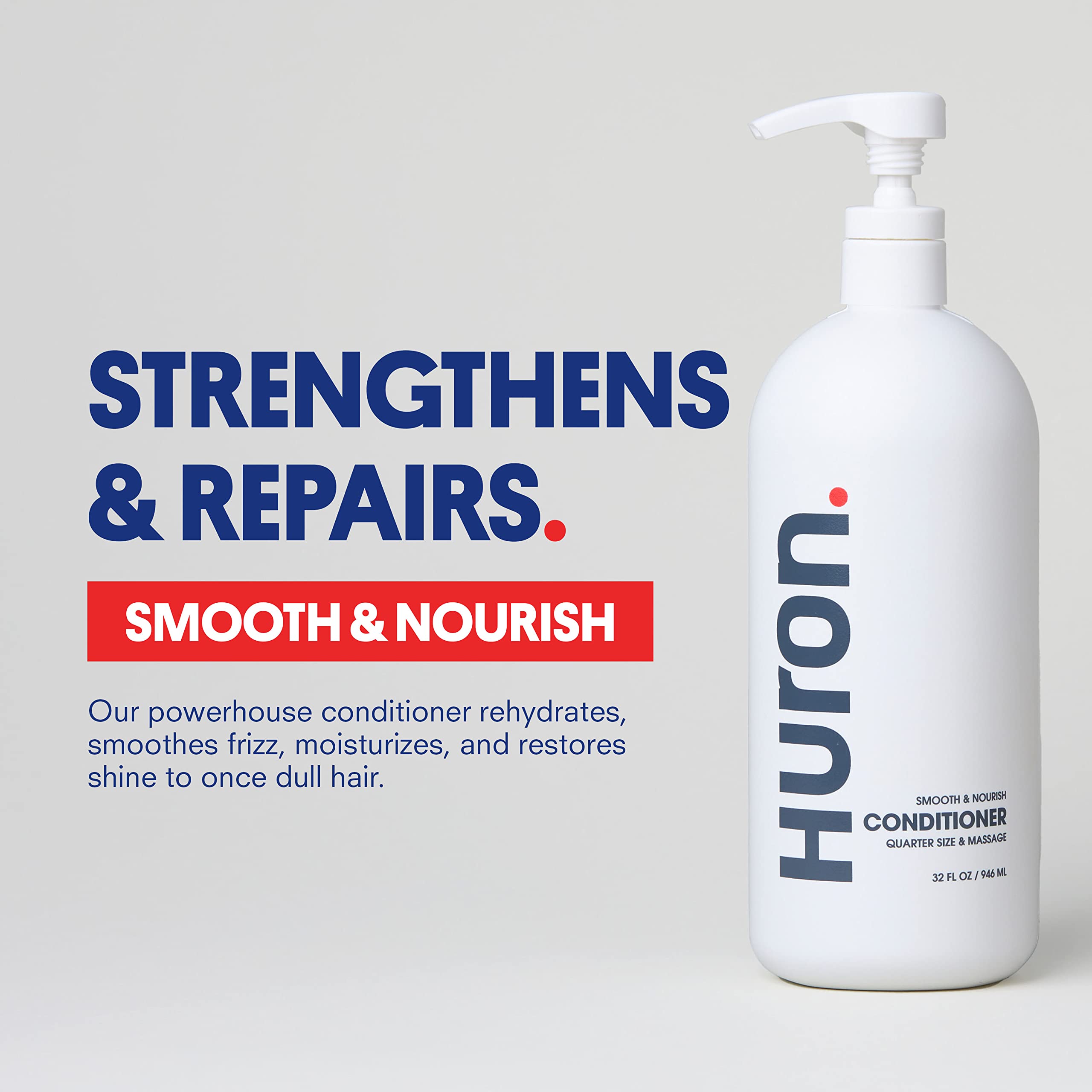Huron pump and cap detail for easy dispensing and mess-free use