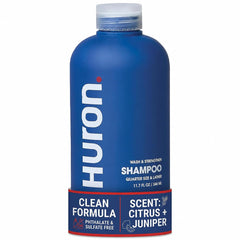 Huron bottle front view showing clean design and product name for easy selection