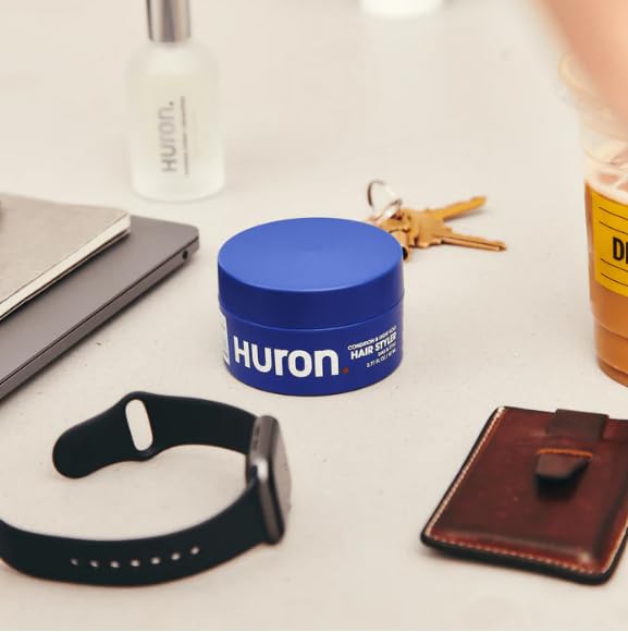 Huron on bathroom shelf in lifestyle setting conveying daily grooming ease