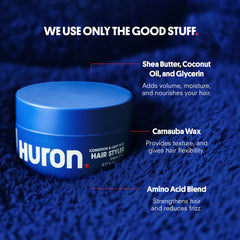 Huron cream spread on palm illustrating easy application and quick absorption