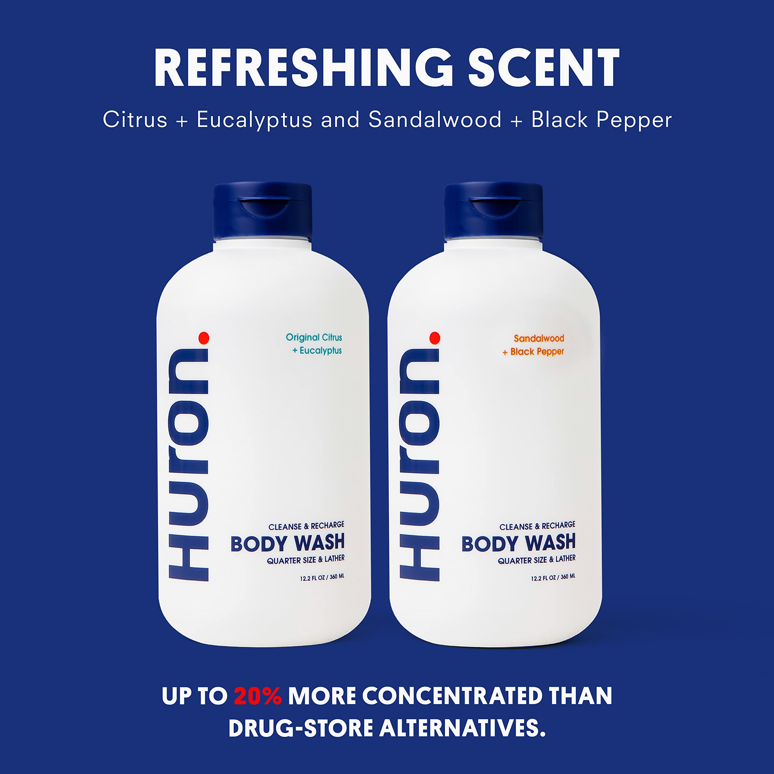 Huron label close-up revealing non-toxic formulation and ingredient callouts