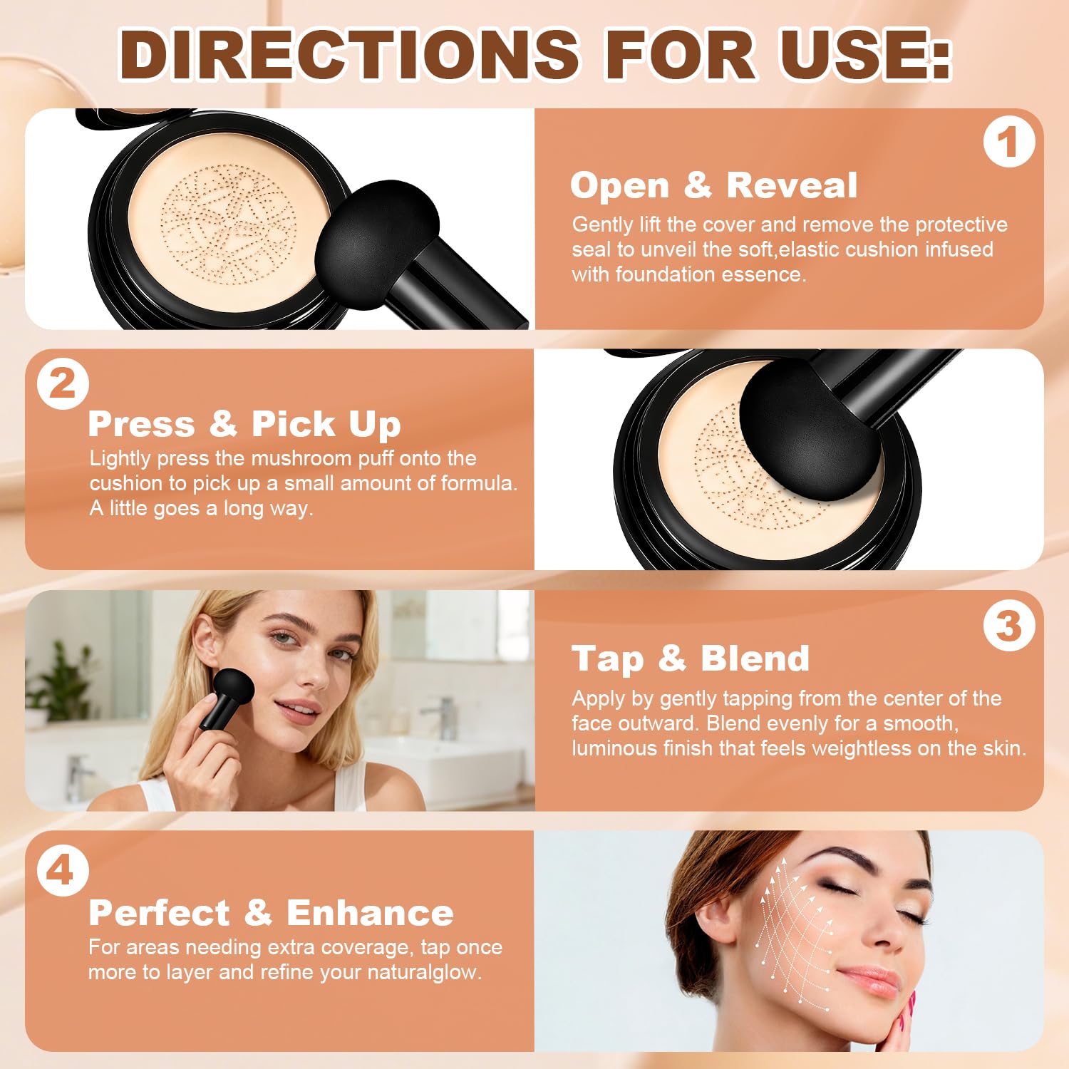 Hush Makeup Foundation applied on skin showing even coverage and natural glow