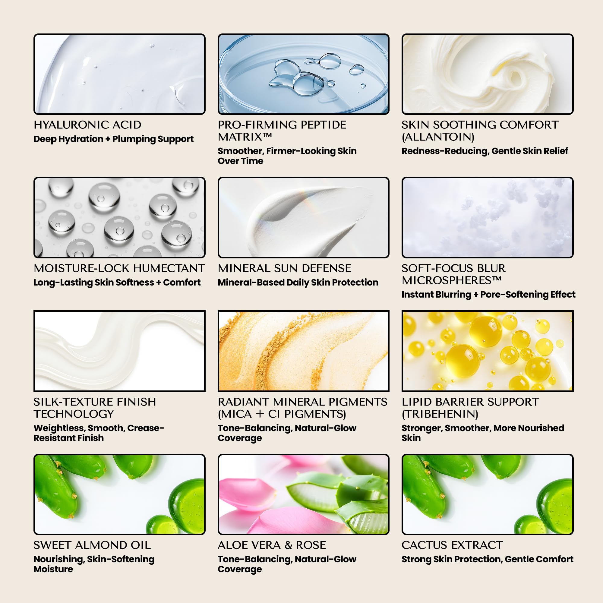 Hush Glow step-by-step application demonstrating quick, even coverage