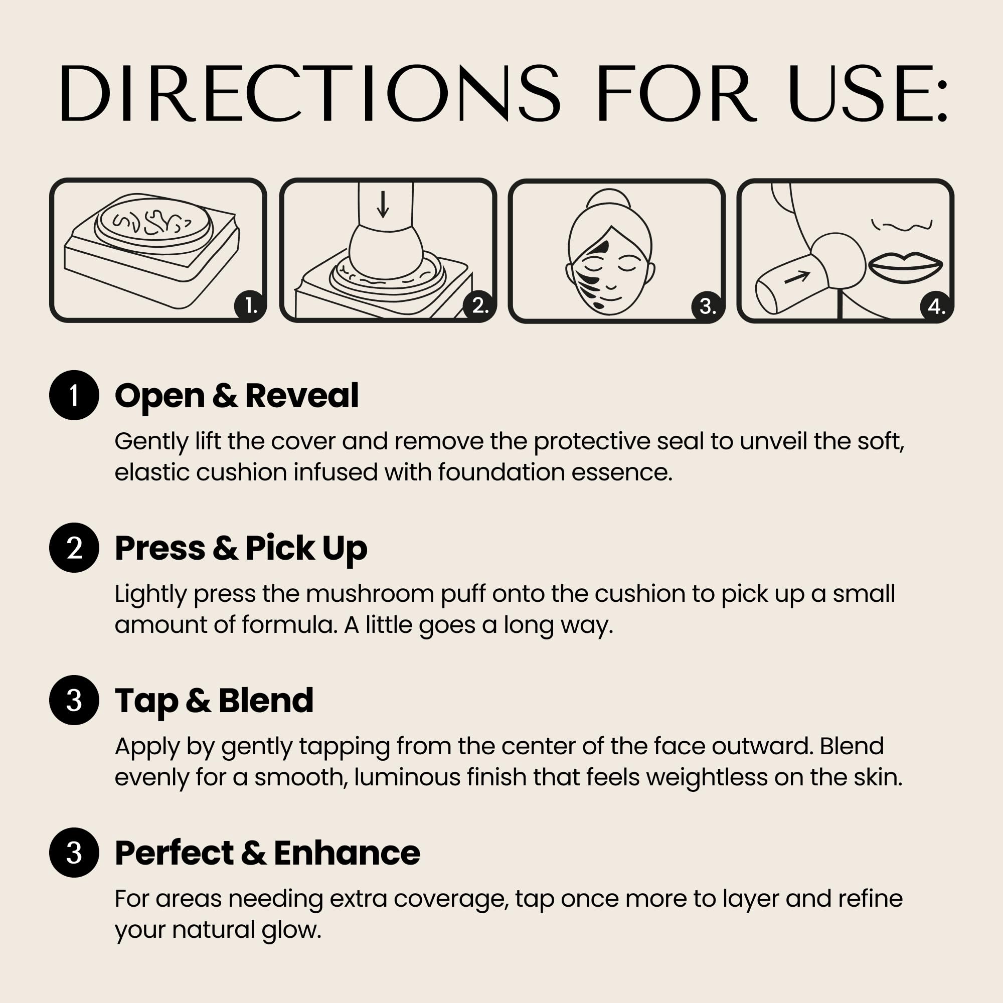 Hush Glow application tutorial tapping product for even, natural finish