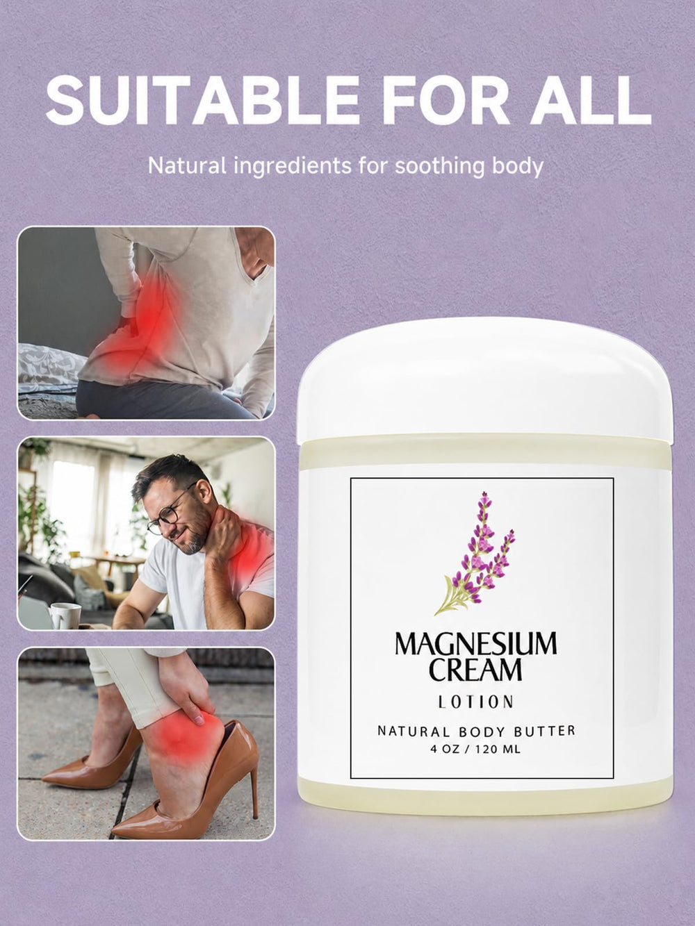 HUSPUR being applied to foot demonstrating soothing comfort and hydration