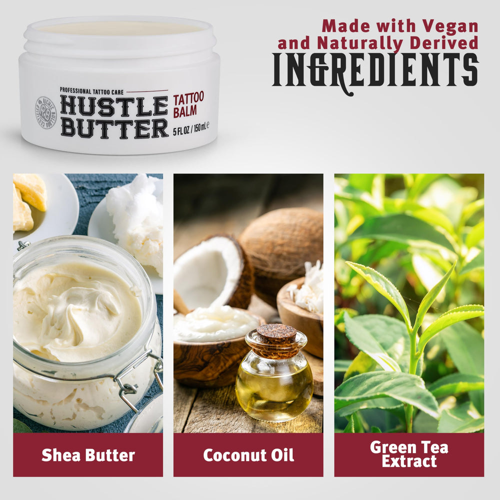 Hustle Butter Deluxe being applied to forearm for soothing moisture