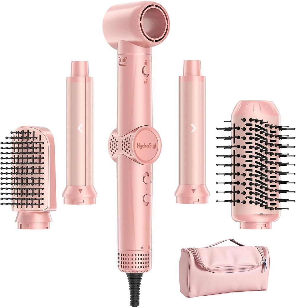 HydraStyl front view with five attachments showing versatile styling options