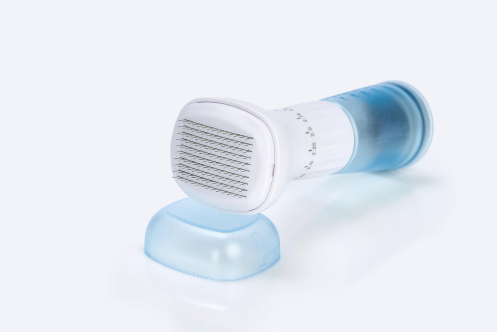 Generic hydro derma stamp 10ml reservoir detail with measurement markings for controlled dosing