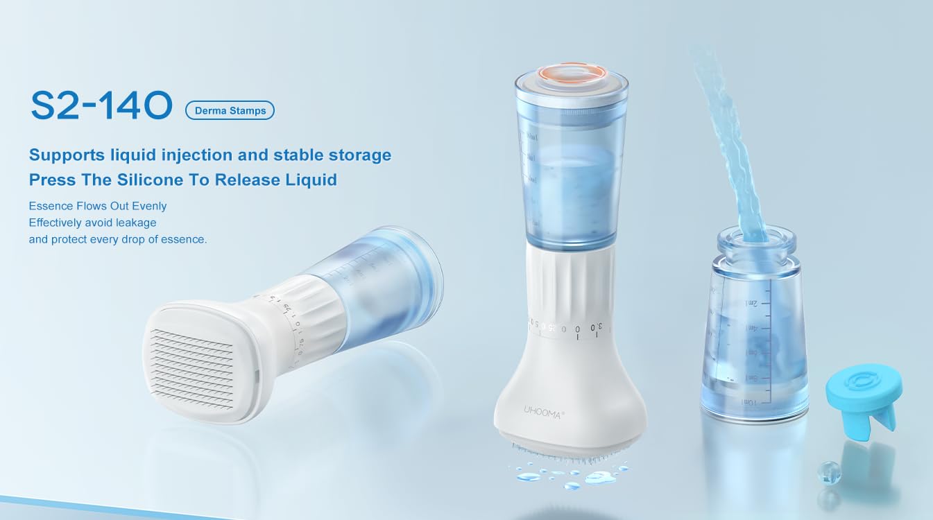 Generic hydro derma stamp size comparison in hand showing compact travel-friendly design