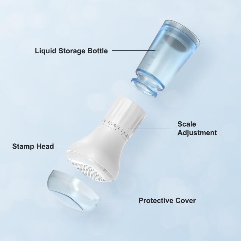 Generic hydro derma stamp with cap sealed to prevent leaks and protect pins