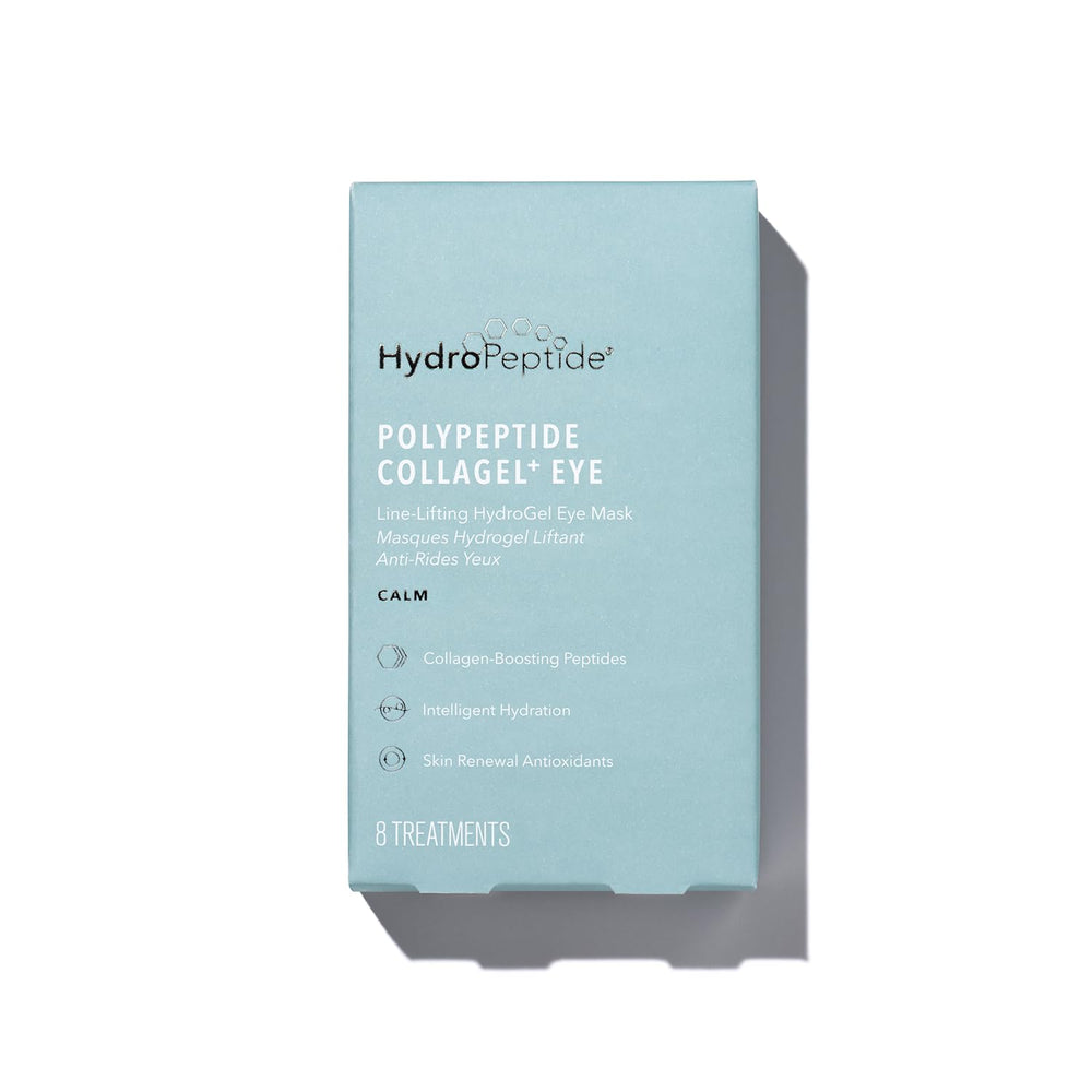 HydroPeptide front packaging showing eight pairs and product benefits