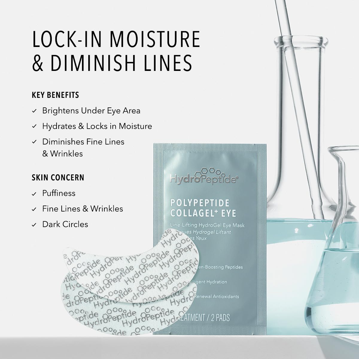 HydroPeptide close-up hydrogel texture highlighting cooling hydration