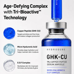 HydroQube serum droplet on skin showing lightweight texture and fast absorption