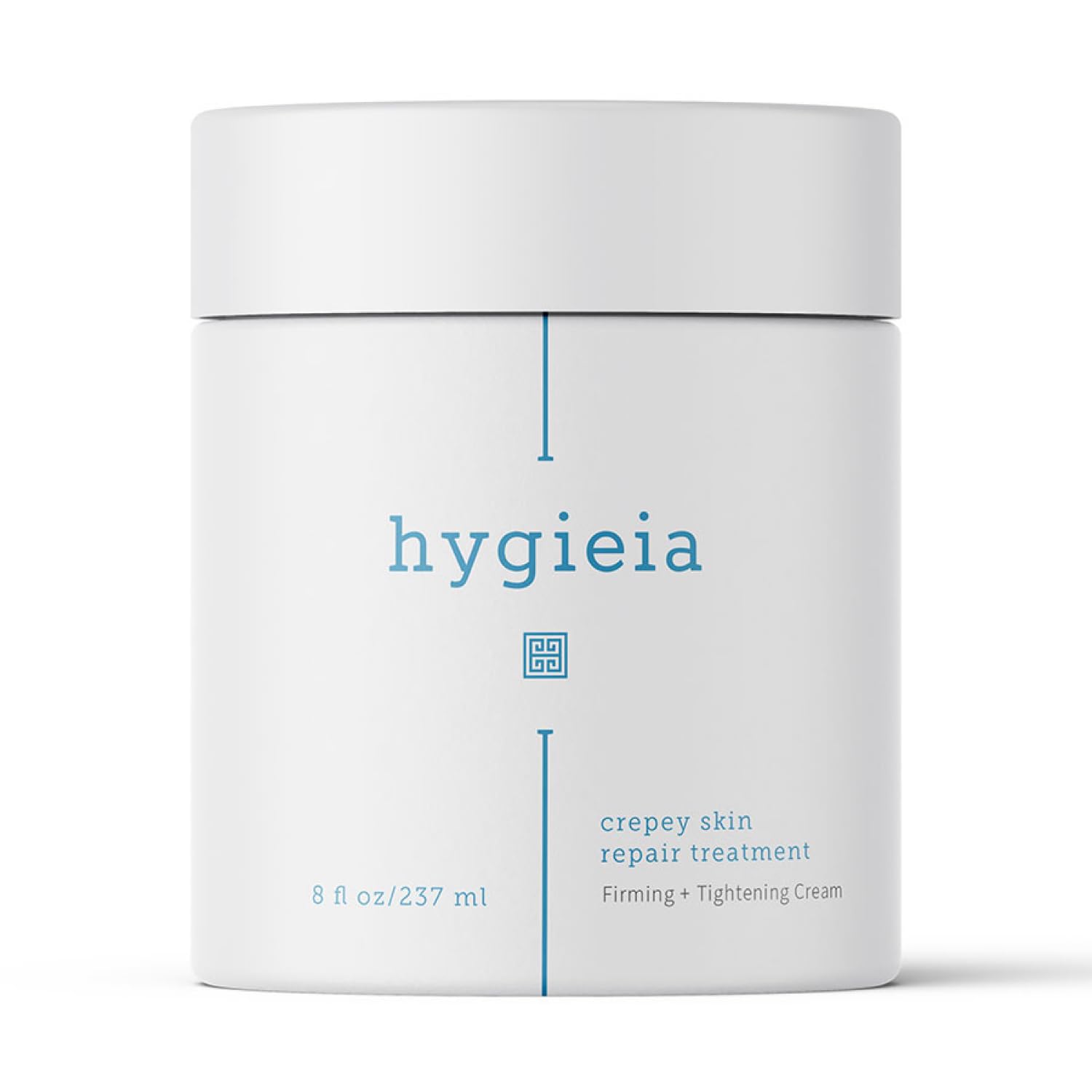 Hygieia+ jar front view showing label and 8 oz size, highlights value