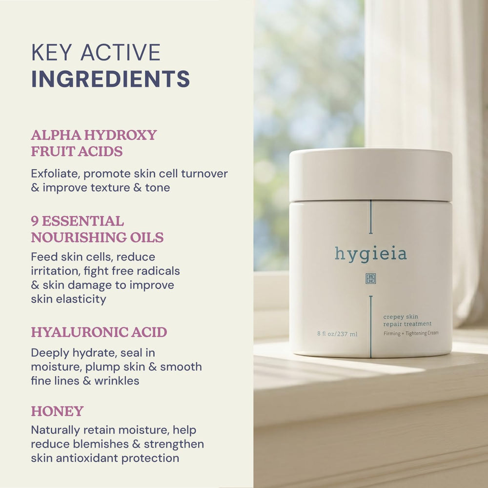 Hygieia+ jar held in hand illustrating 8 oz scale for long-term use