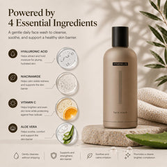 HygieneLab face wash creamy texture close-up highlighting gentle lather