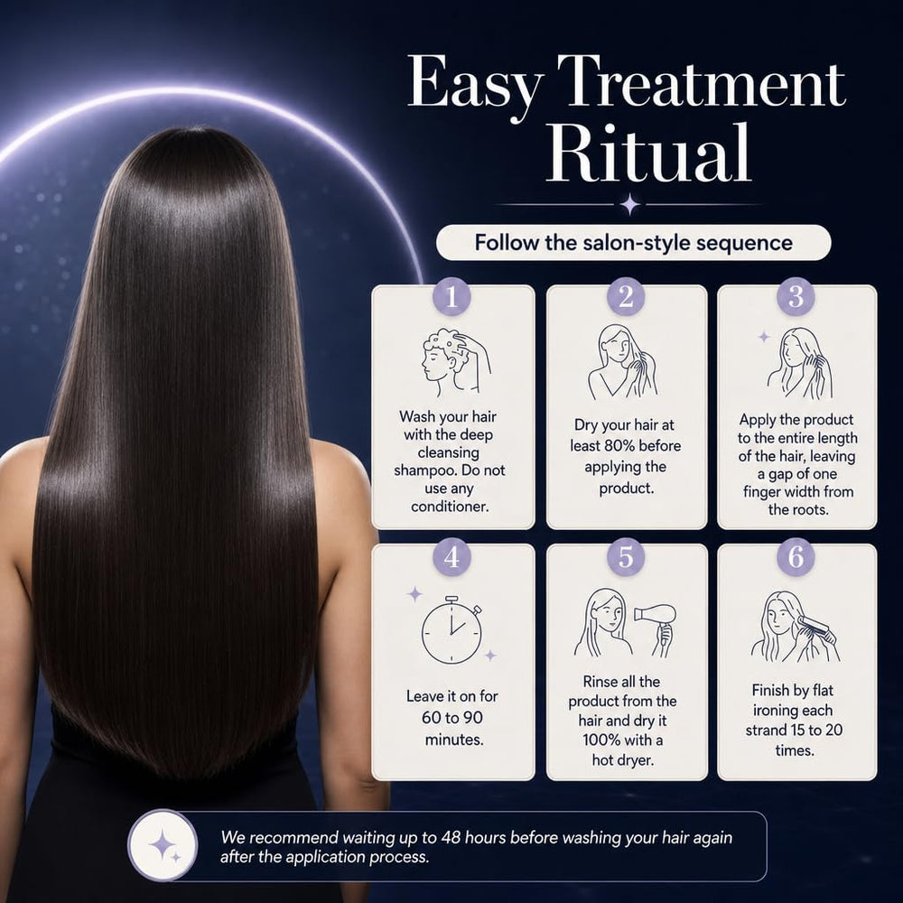 I Belli Capelli after-treatment shiny straight hair showcasing enhanced gloss
