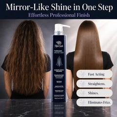 I Belli Capelli being applied to curly hair showing easier detangling benefit