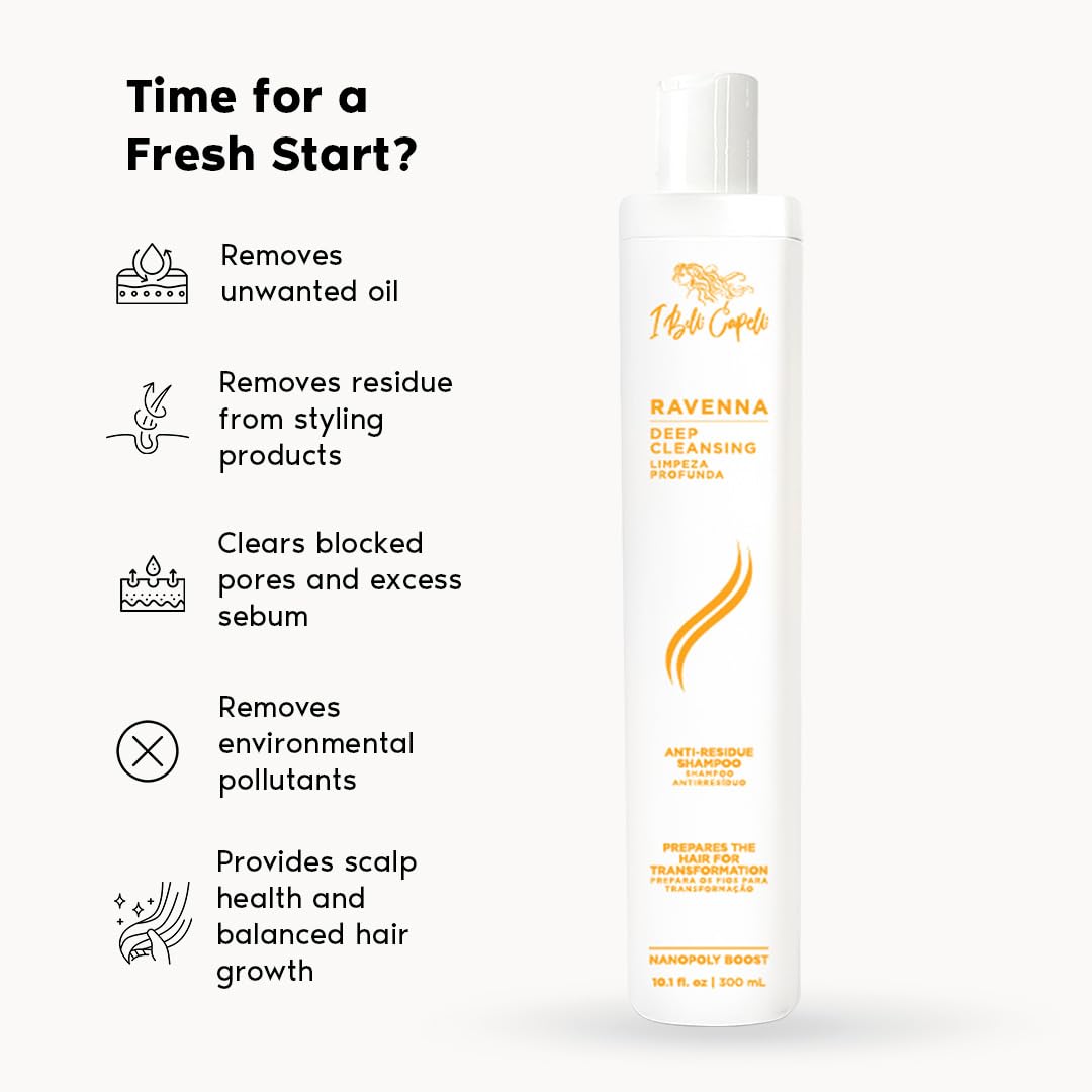 I Belli Capelli back label with ingredients and directions for effective pre-treatment