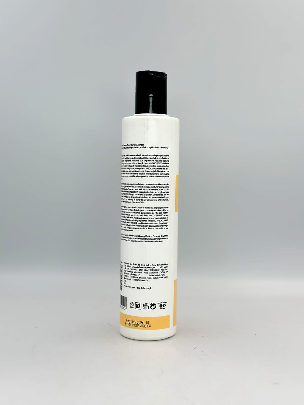 I Belli Capelli bottle staged in bathroom lifestyle setting promoting professional results