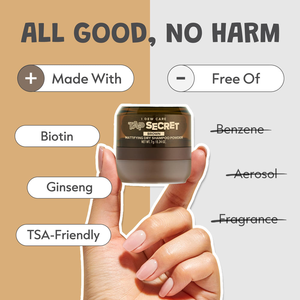 I DEW CARE application on roots demonstrating root lift and reduced shine benefit