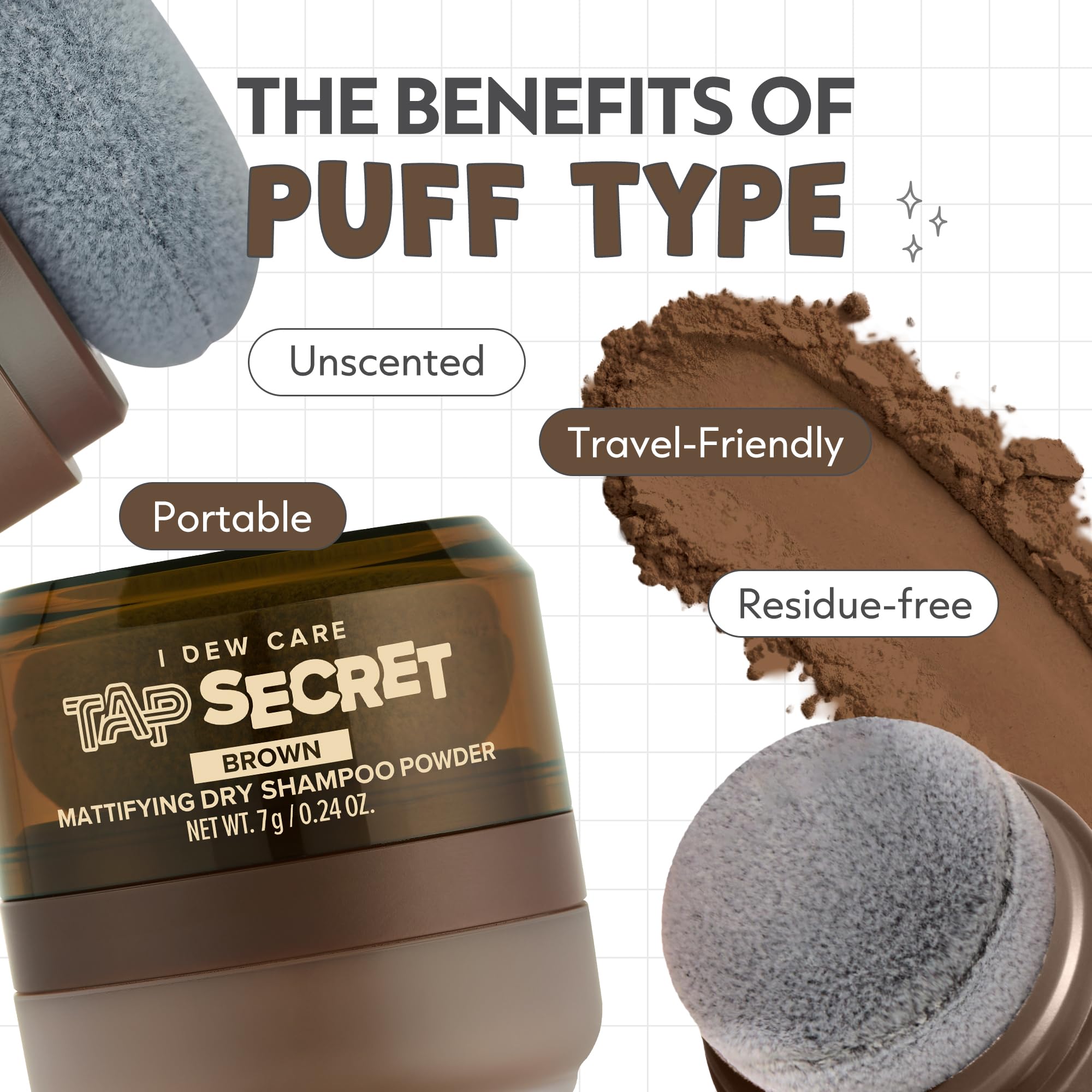I DEW CARE on-the-go lifestyle scene showing discreet touch-ups and freshness