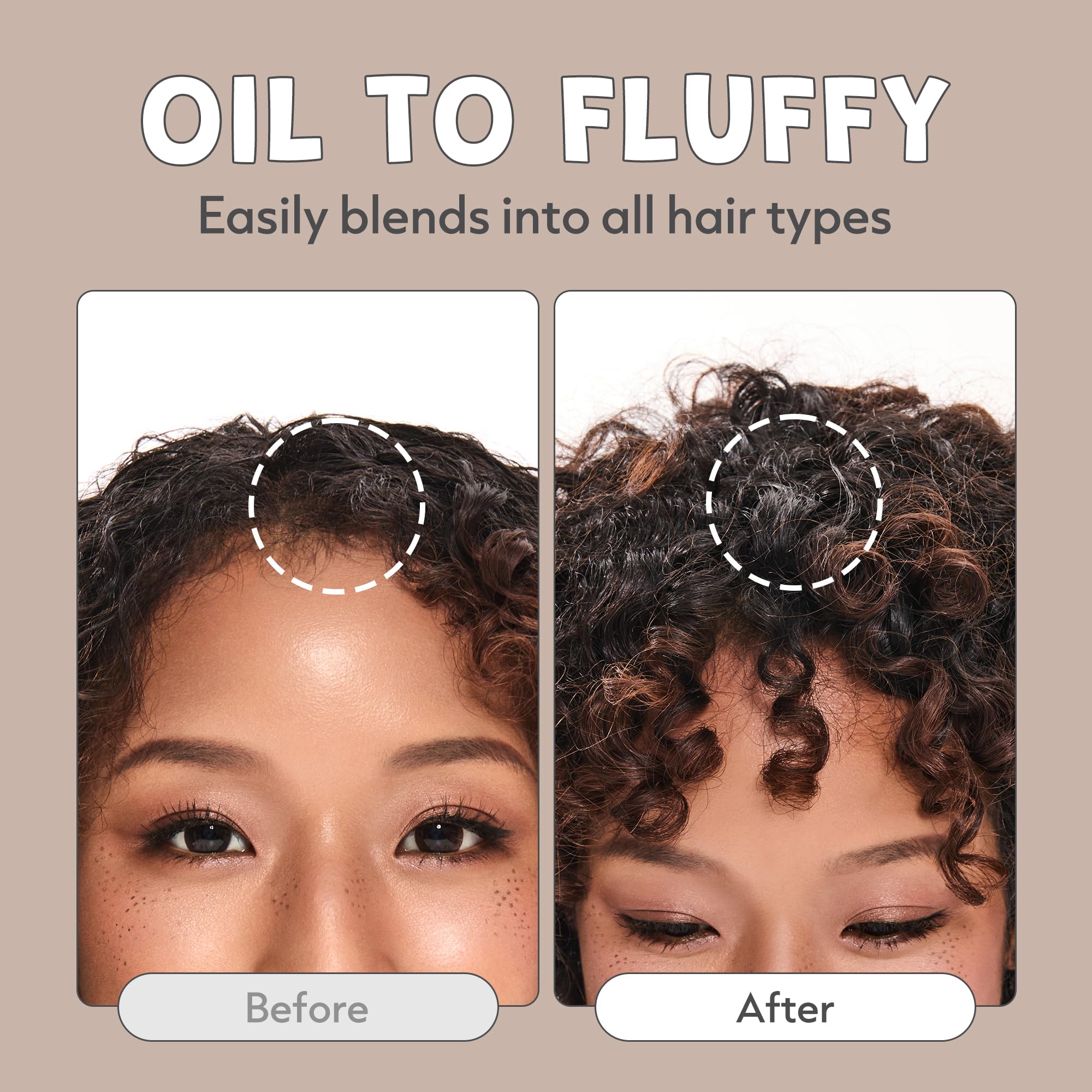 I DEW CARE application on roots demonstrates easy targeted touch-up benefit