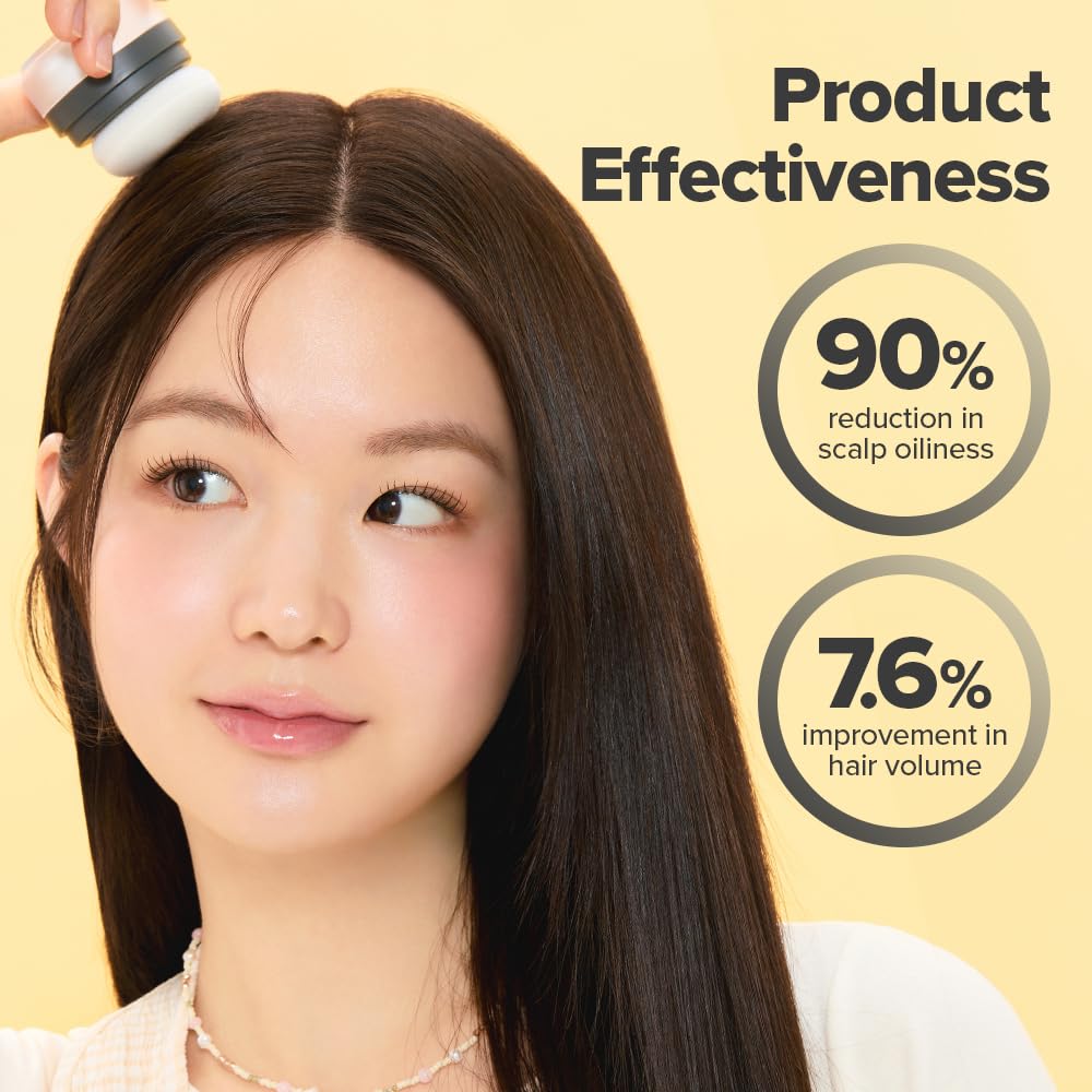 I DEW CARE ingredient label close-up highlighting biotin and black ginseng benefits