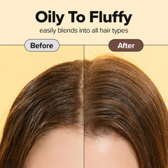 I DEW CARE powder texture close-up demonstrating fine oil absorption