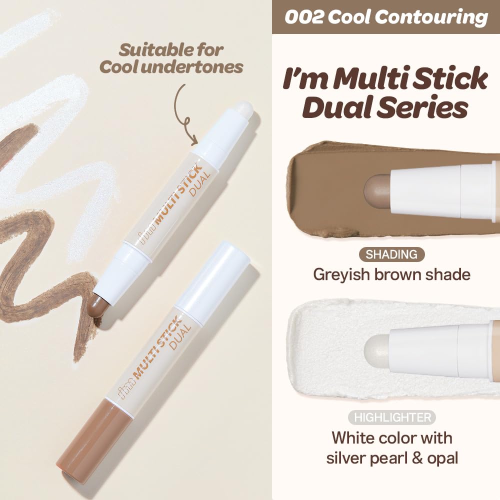 I'M MEME applying contour shade to cheek for defined cheeks benefit