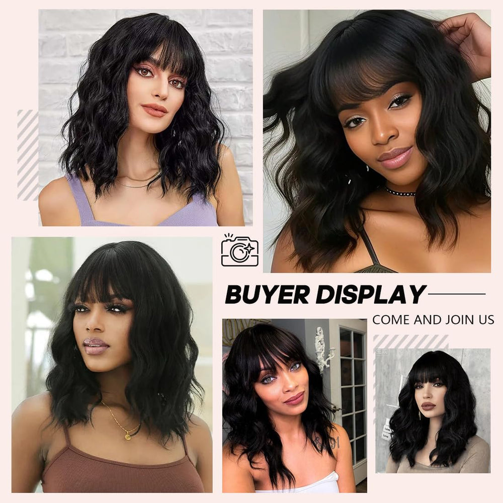 iAelev lifestyle shot showing wig paired with outfit for event-ready look