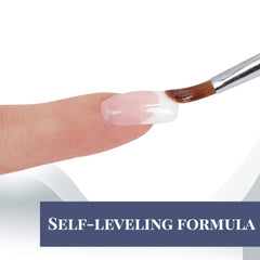 IBD hard builder gel being sculpted on nail form showing strong, precise build benefit