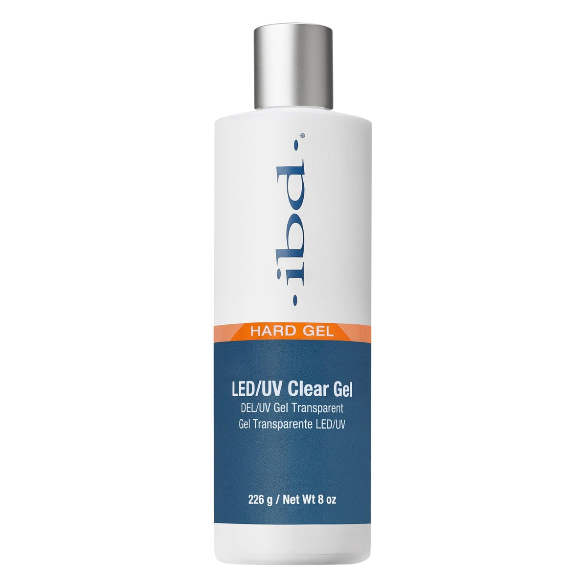 IBD clear builder gel bottle front view showing label and size for professional strength