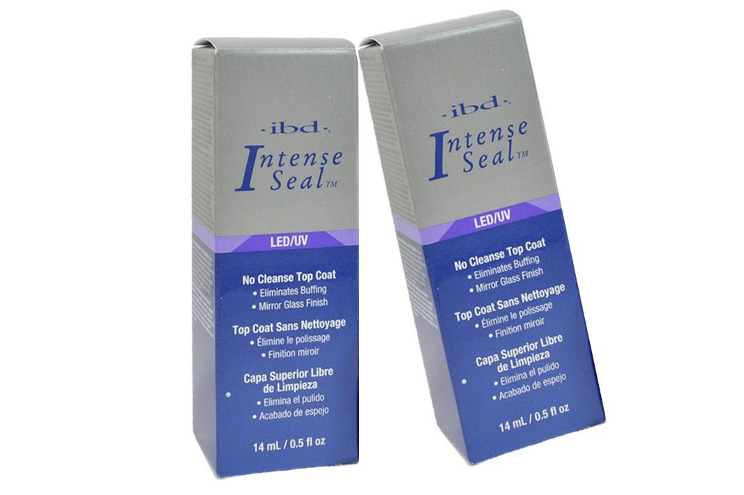 IBD bottle front packaging showing brand and glossy finish benefit