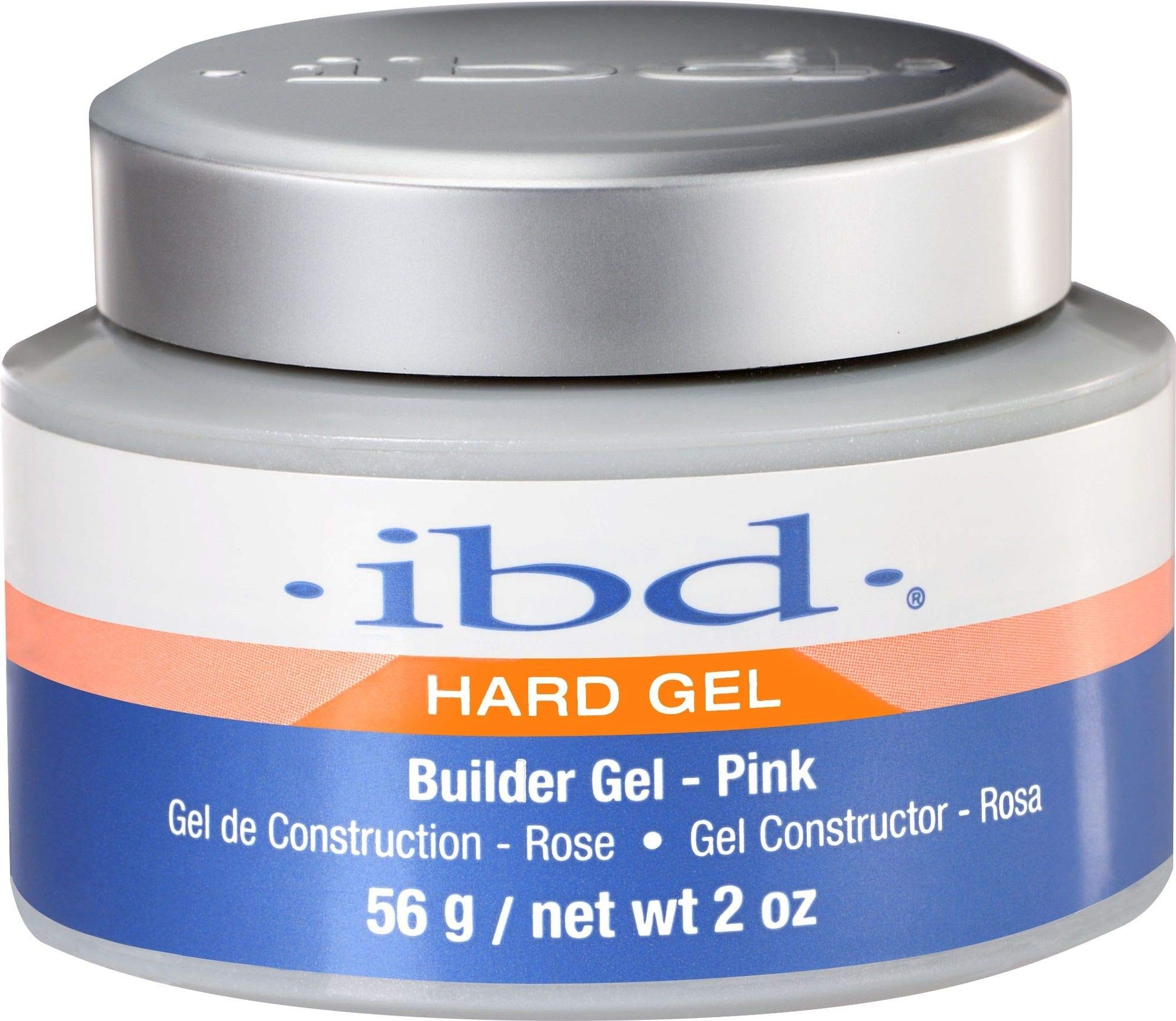 IBD jar front view showing pink builder gel for durable salon extensions
