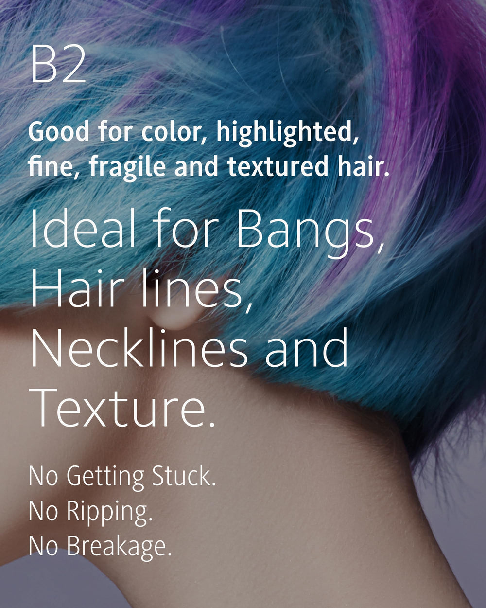 Ibiza Hair B2 next to ruler illustrates 35mm barrel for medium waves benefit