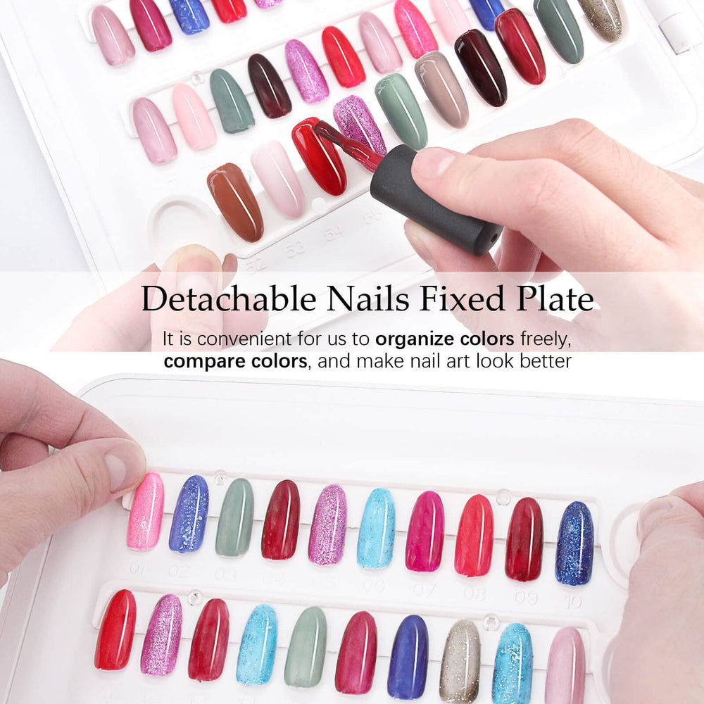 I·B·N G close-up of false nail tip texture demonstrating accurate finish and easy viewing benefit