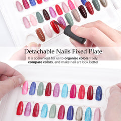 I·B·N G close-up of false nail tip texture demonstrating accurate finish and easy viewing benefit