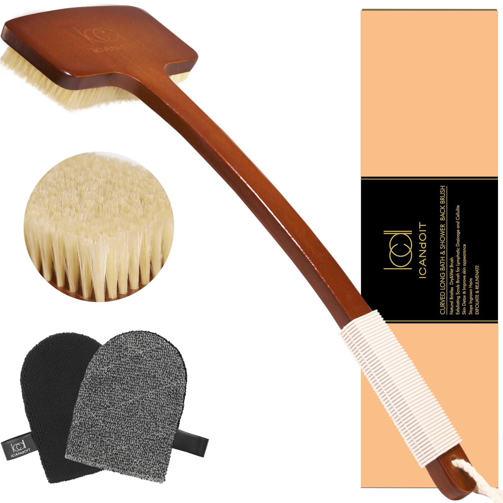 ICANdOIT bamboo handle front view showing ergonomic reach and comfort