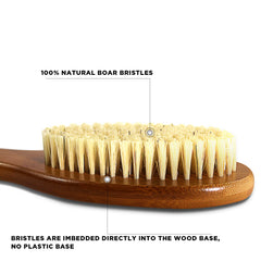 ICANdOIT natural boar bristles detail demonstrating gentle effective exfoliation