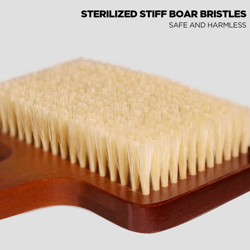 ICANdOIT packaging and contents layout showing brush, glove, and care instructions