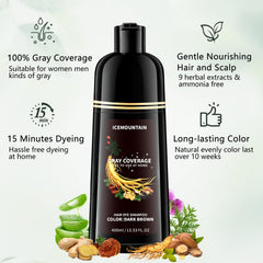 ICEMOUNTAIN lather in hand demonstrating easy at-home use and even gray coverage