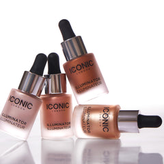 ICONIC LONDON close-up of shimmer texture highlighting blendable, concentrated formula benefit