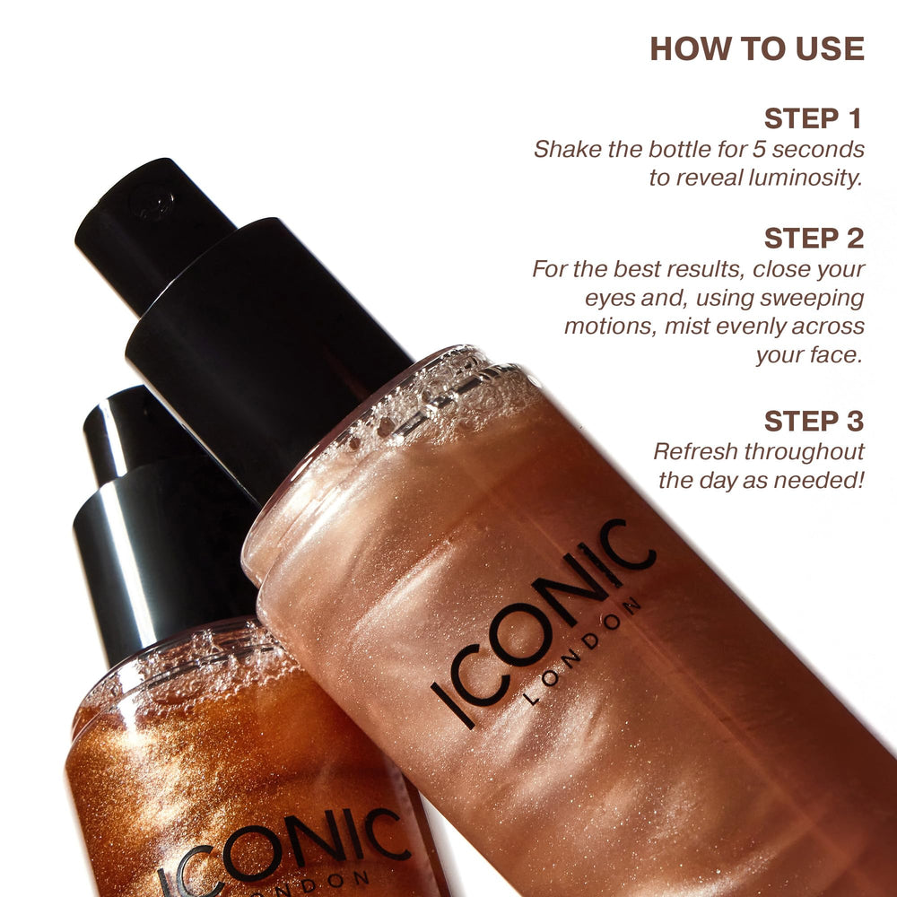 ICONIC LONDON label with ingredient names highlighting cucumber and chamomile benefits