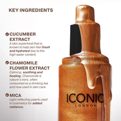 ICONIC LONDON spray nozzle releasing fine mist for even coverage benefit