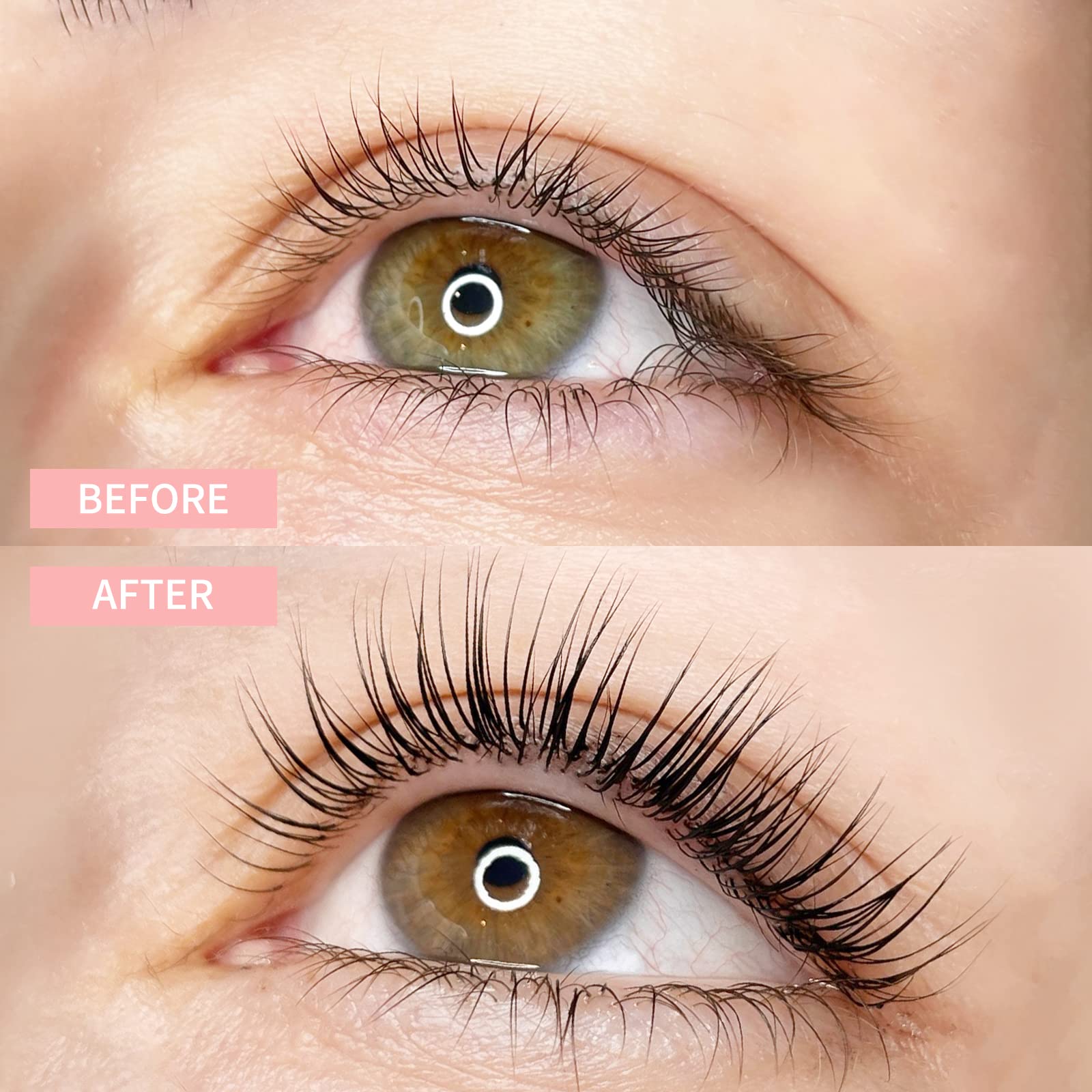 ICONSIGN close-up of curled lashes showing natural lift and separation