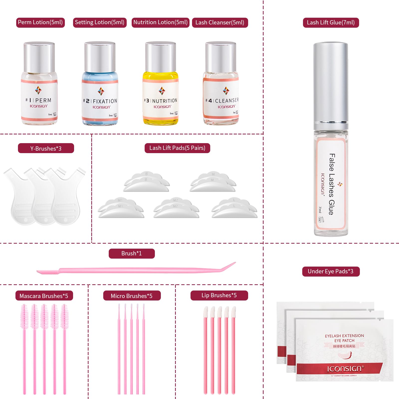 ICONSIGN tools and solutions laid out offering organized salon efficiency